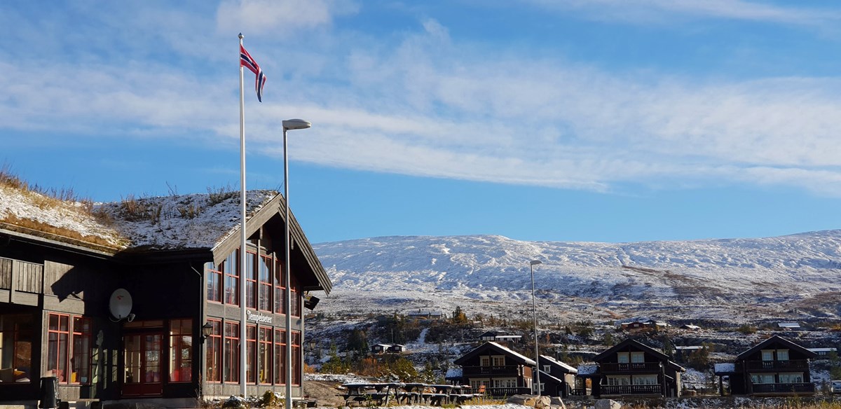 Det kom et lite snødryss på Tempelseter i løpet av høstferien.